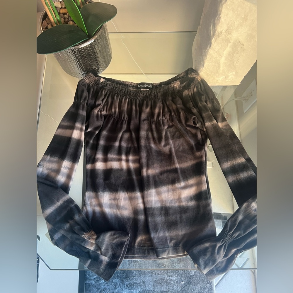 EUC Bebe Long Sleeve Off Shoulder Top
